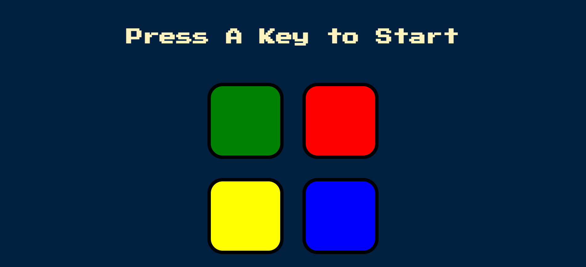 Simon game project screenshot